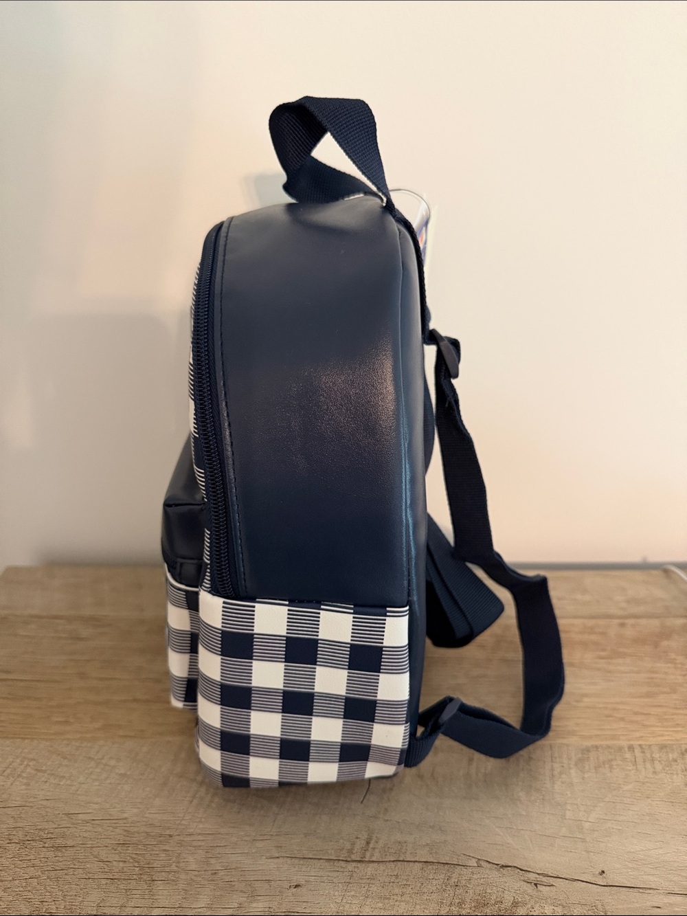 Warner Bros. Gilmore Girls Navy and White Checkered Mini Backpack - Picture 4 of 6